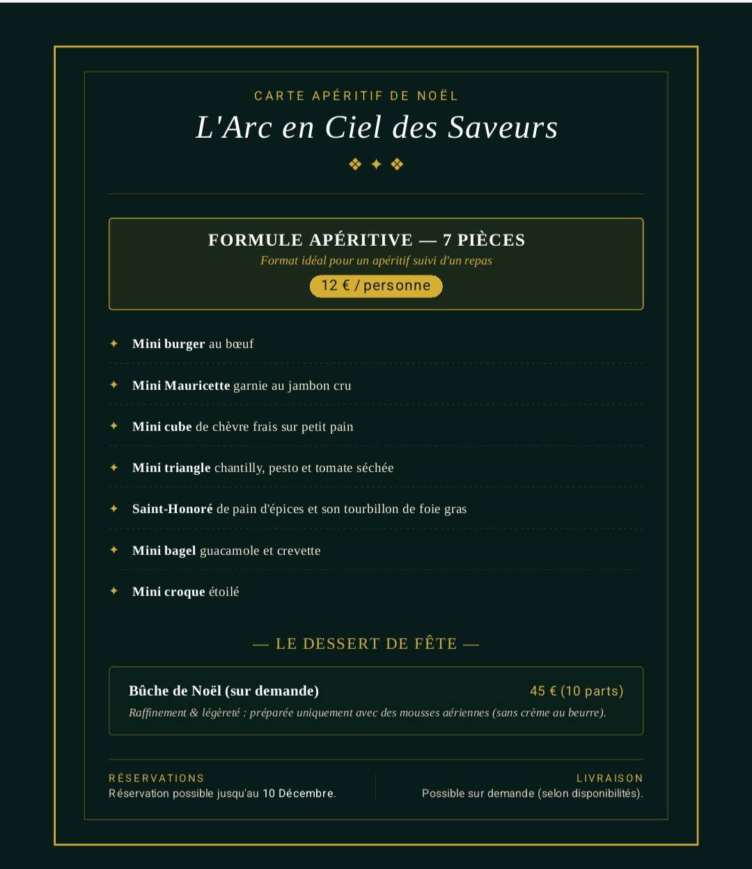 Carte Apéritif de Noël